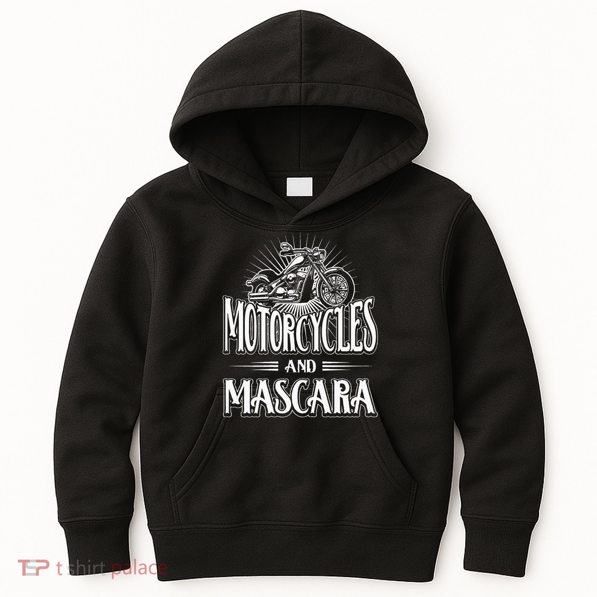Womens Biker Lifestyle Quotes Motorcycles And Mascara Kids Hoodie