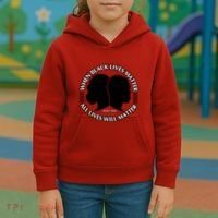 When Black Lives Matter All Lives Will Matter Kids Hoodie thumb 3