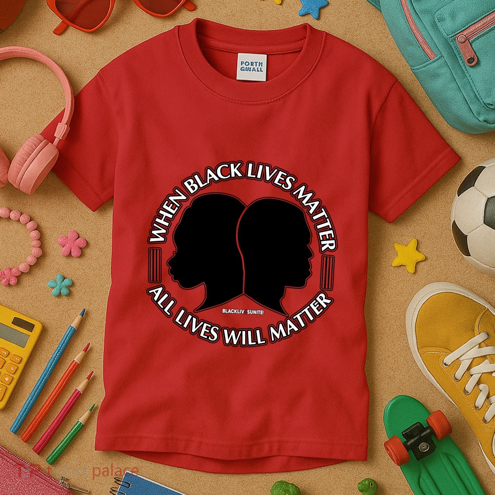 When Black Lives Matter All Lives Will Matter Kids T-Shirt