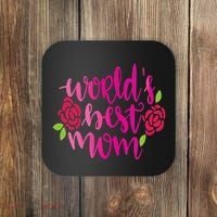 Worlds Best Mom Flower Coaster thumb 0