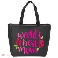 Worlds Best Mom Flower Tote Bag thumb 0