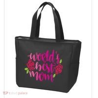 Worlds Best Mom Flower Tote Bag thumb 3
