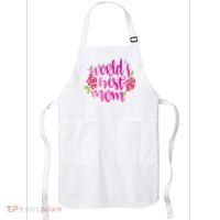 Worlds Best Mom Flower Apron thumb 0