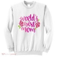 Worlds Best Mom Flower Sweatshirt thumb 0