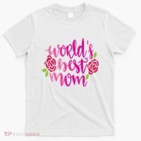 Worlds Best Mom Flower T-Shirt thumb 0