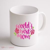 Worlds Best Mom Flower Coffee Mug thumb 1