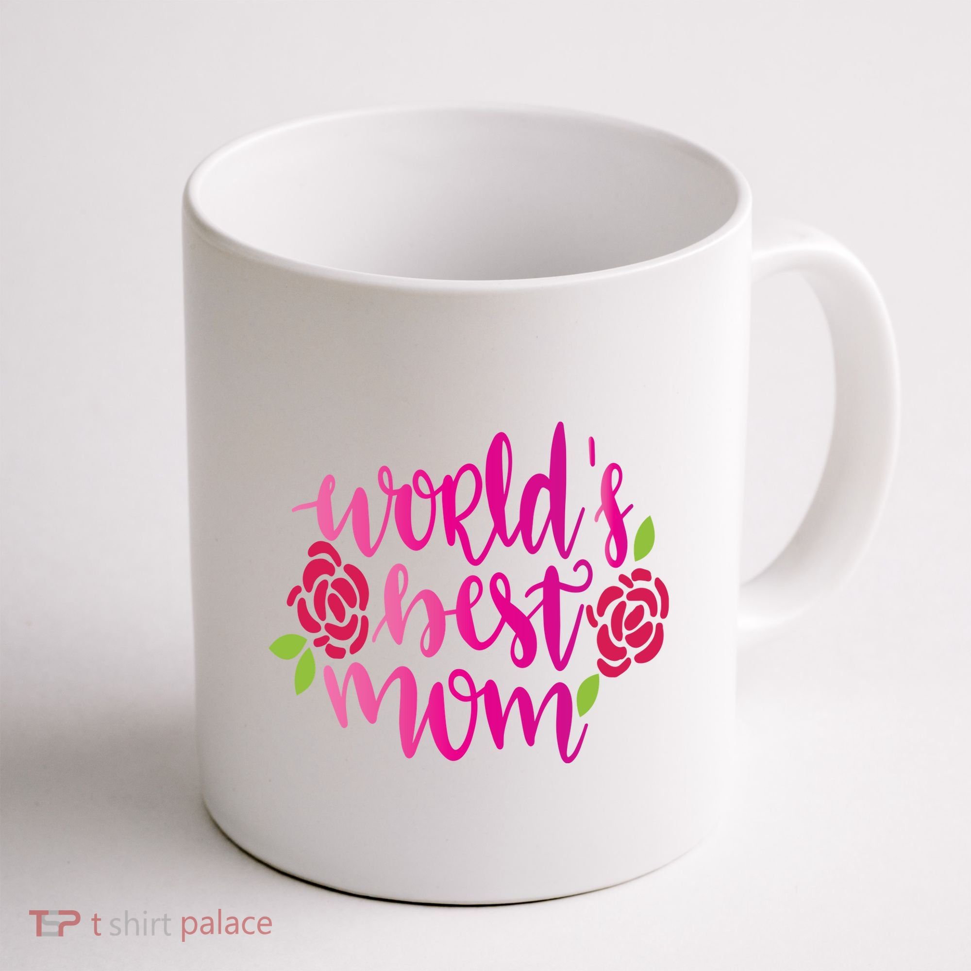 Worlds Best Mom Flower Coffee Mug