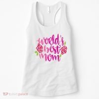Worlds Best Mom Flower Women's Tank Top thumb 0