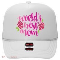 Worlds Best Mom Flower Hat thumb 0