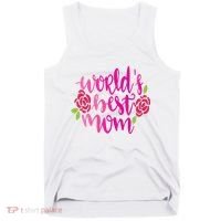 Worlds Best Mom Flower Tank Top thumb 0