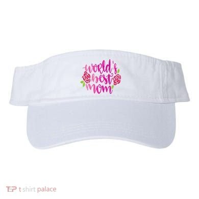 Worlds Best Mom Flower Visor