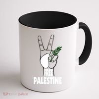 West Bank Middle East Peace Dove Olive Branch Free Palestine Cool Gift Coffee Mug thumb 1