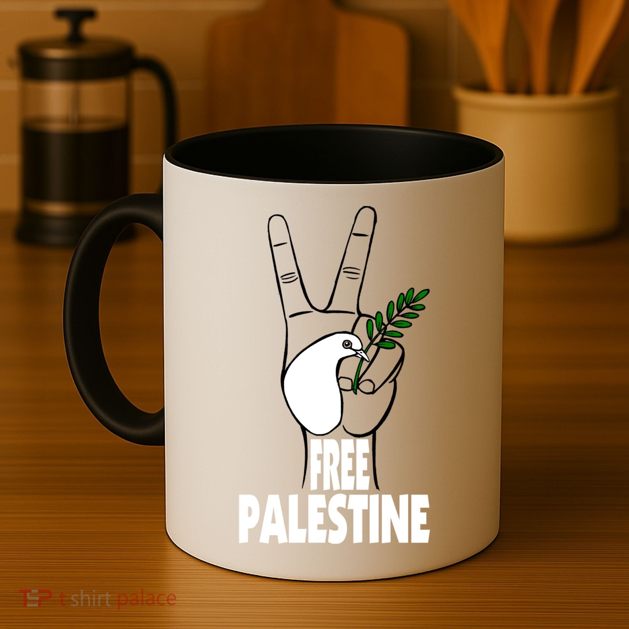 West Bank Middle East Peace Dove Olive Branch Free Palestine Cool Gift Coffee Mug