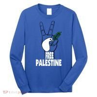 West Bank Middle East Peace Dove Olive Branch Free Palestine Cool Gift Long Sleeve Shirt thumb 0