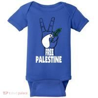 West Bank Middle East Peace Dove Olive Branch Free Palestine Cool Gift Baby Bodysuit thumb 0