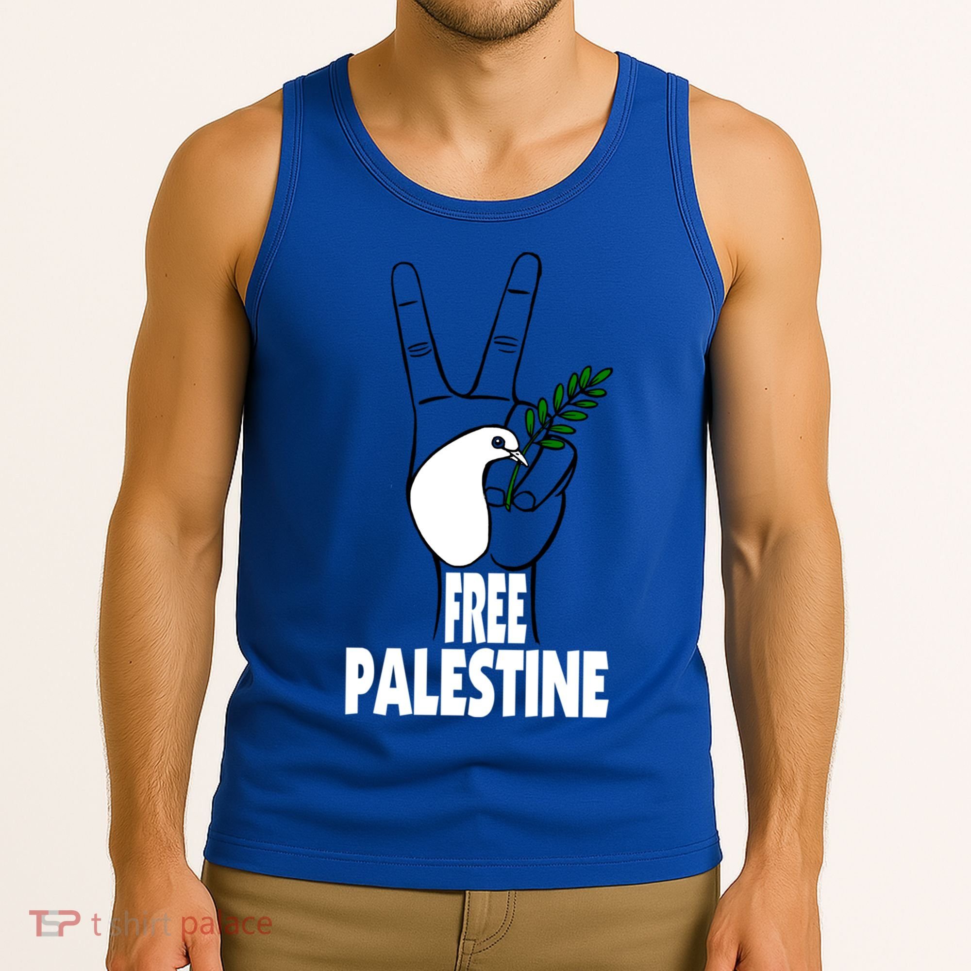 West Bank Middle East Peace Dove Olive Branch Free Palestine Cool Gift Tank Top