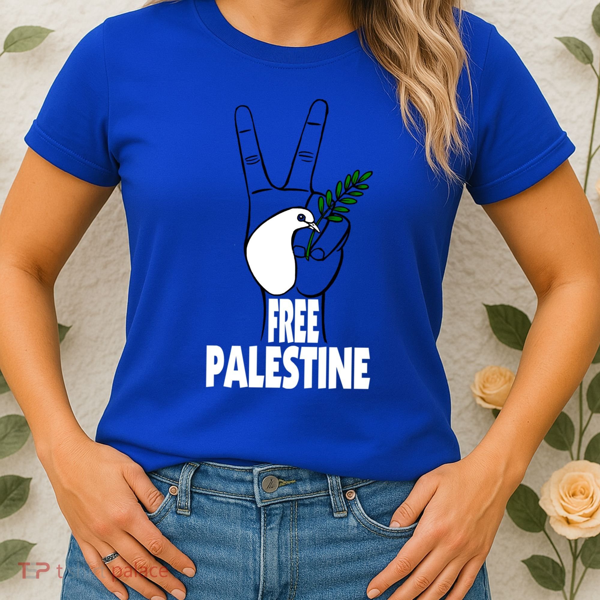 West Bank Middle East Peace Dove Olive Branch Free Palestine Cool Gift Women's T-Shirt