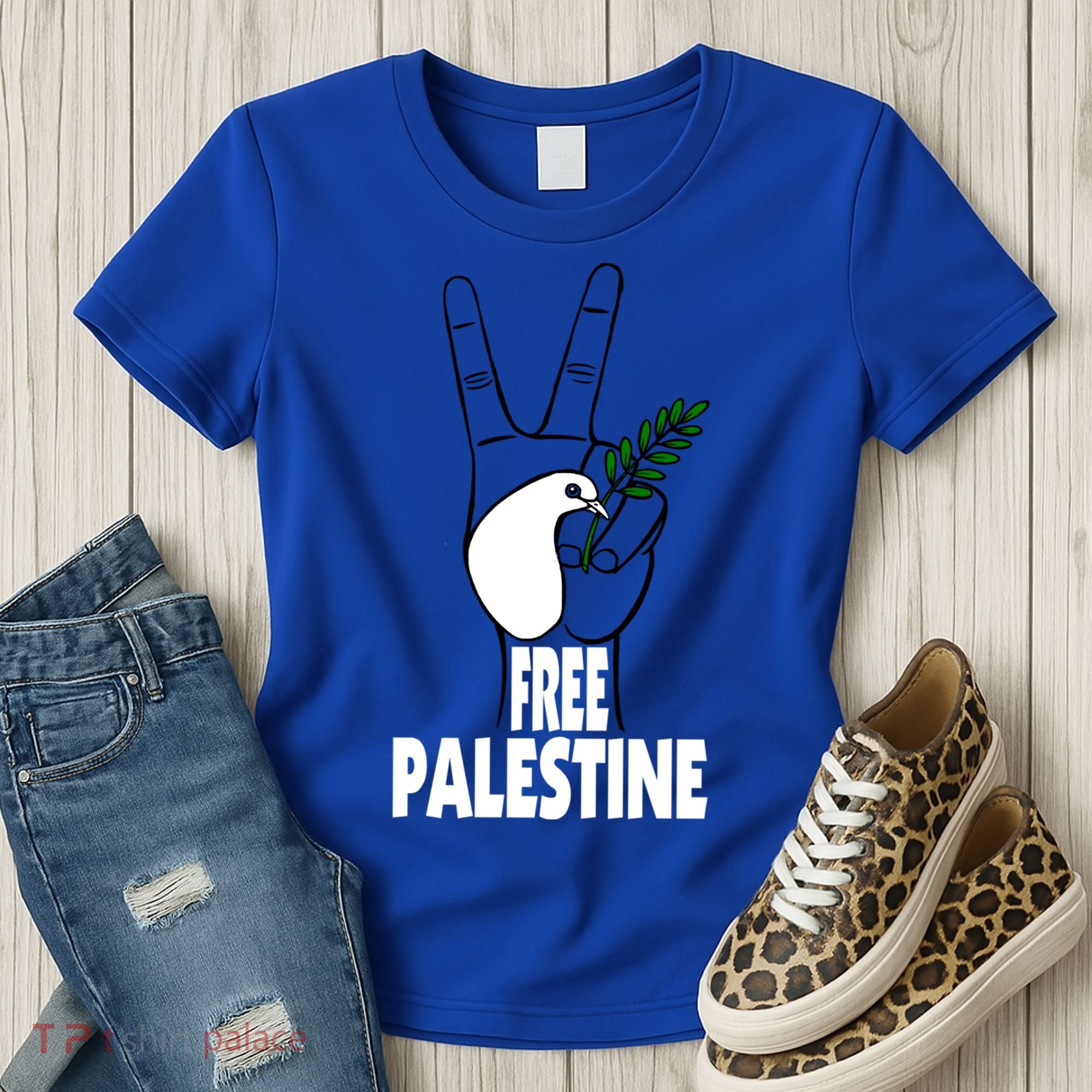West Bank Middle East Peace Dove Olive Branch Free Palestine Cool Gift Women's T-Shirt