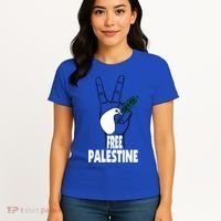 West Bank Middle East Peace Dove Olive Branch Free Palestine Cool Gift Women's T-Shirt thumb 4