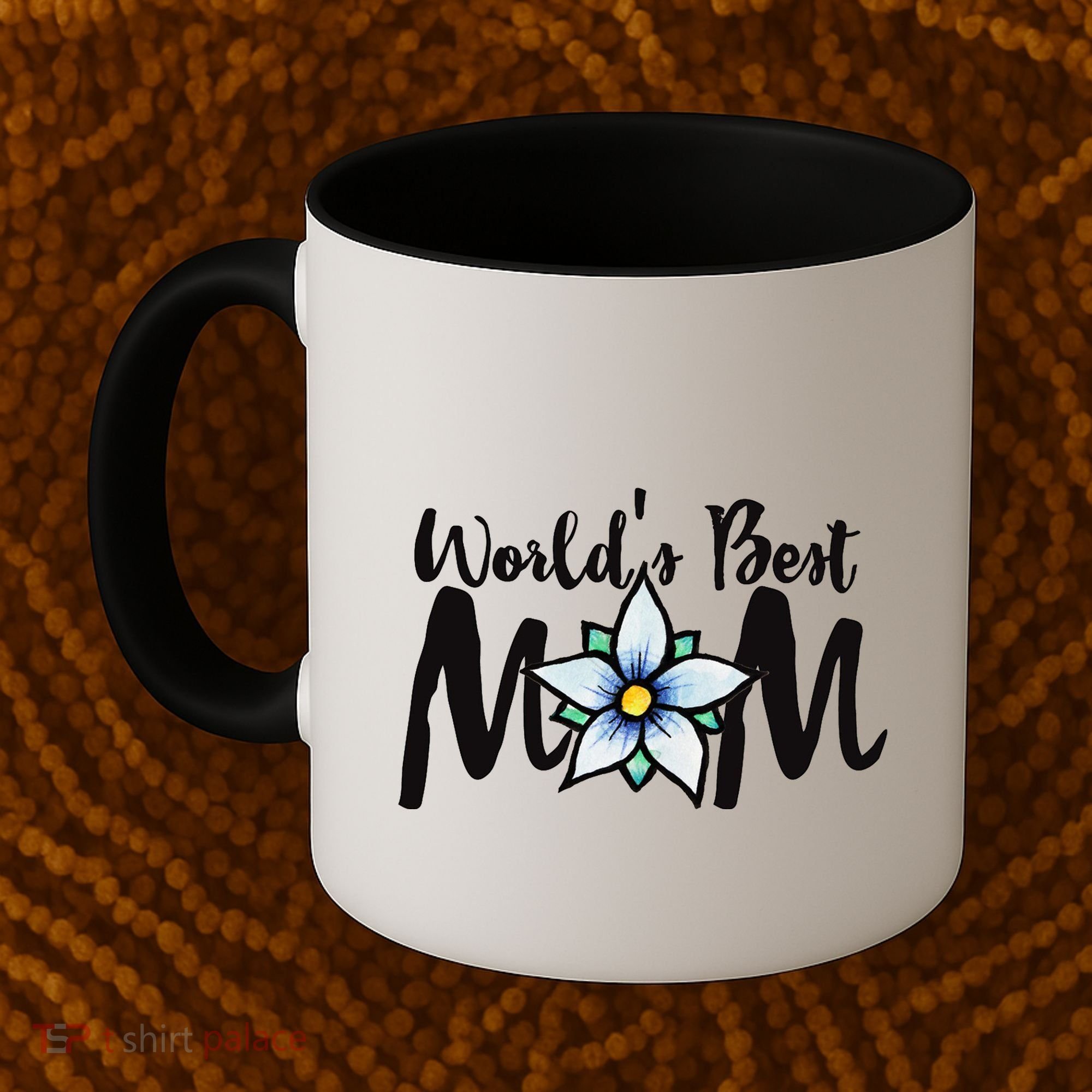 World's Best Mom Flower Coffee Mug