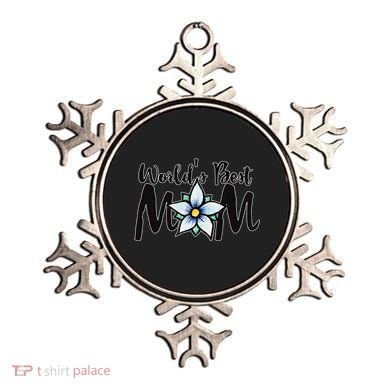 World's Best Mom Flower Ornament