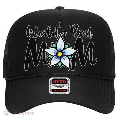 World's Best Mom Flower Hat