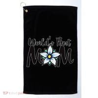 World's Best Mom Flower Golf Towel thumb 0