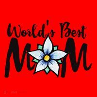 World's Best Mom Flower Santa Hat thumb 1
