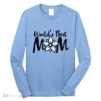 World's Best Mom Flower Long Sleeve Shirt thumb 0
