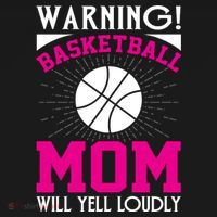 Warning! Basketball Mom Will Yell Loudly Funny Sport Sweatshirt thumb 3