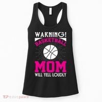 Warning! Basketball Mom Will Yell Loudly Funny Sport Women's Tank Top thumb 0