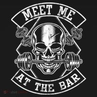 Weightlifting Bodybuilding Meet Me At The Bar Powerlifting Gift Women's Hoodie thumb 2