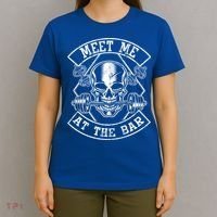 Weightlifting Bodybuilding Meet Me At The Bar Powerlifting Gift T-Shirt thumb 4