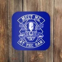 Weightlifting Bodybuilding Meet Me At The Bar Powerlifting Gift Coaster thumb 0