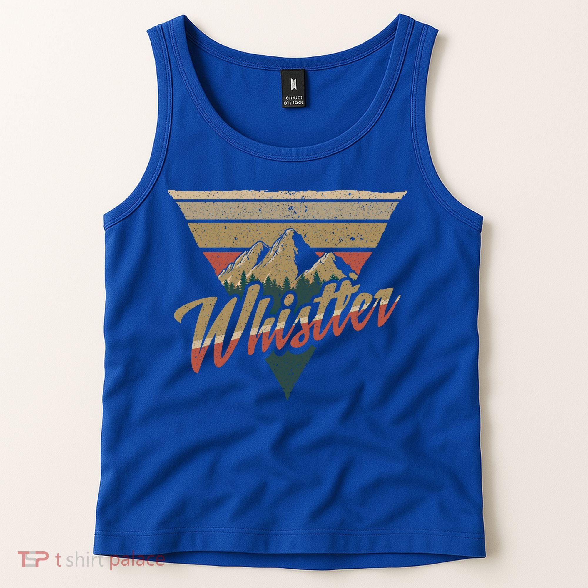 Whistler Blackcomb Mountain Illustration Vacation Souvenir Gift Tank Top