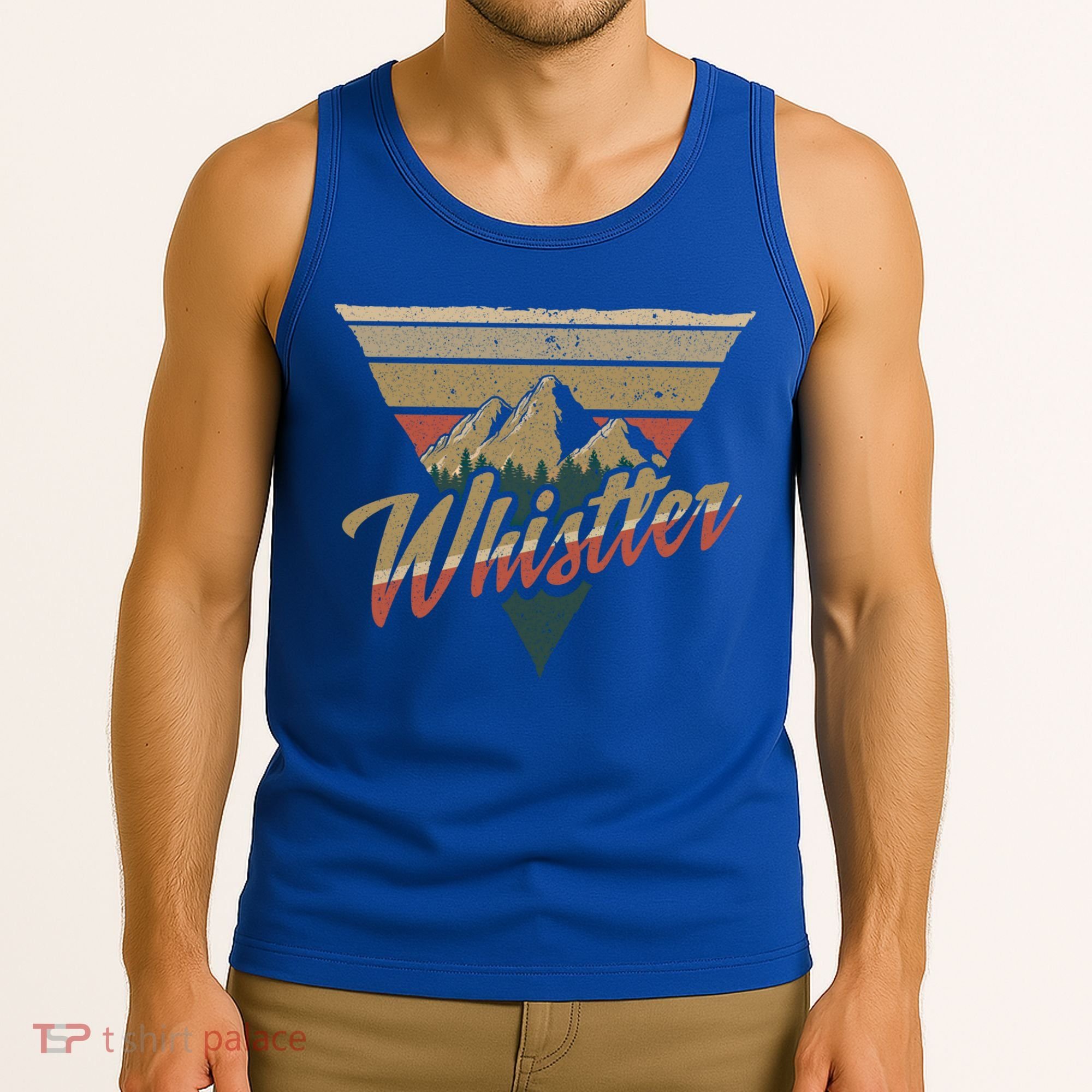 Whistler Blackcomb Mountain Illustration Vacation Souvenir Gift Tank Top