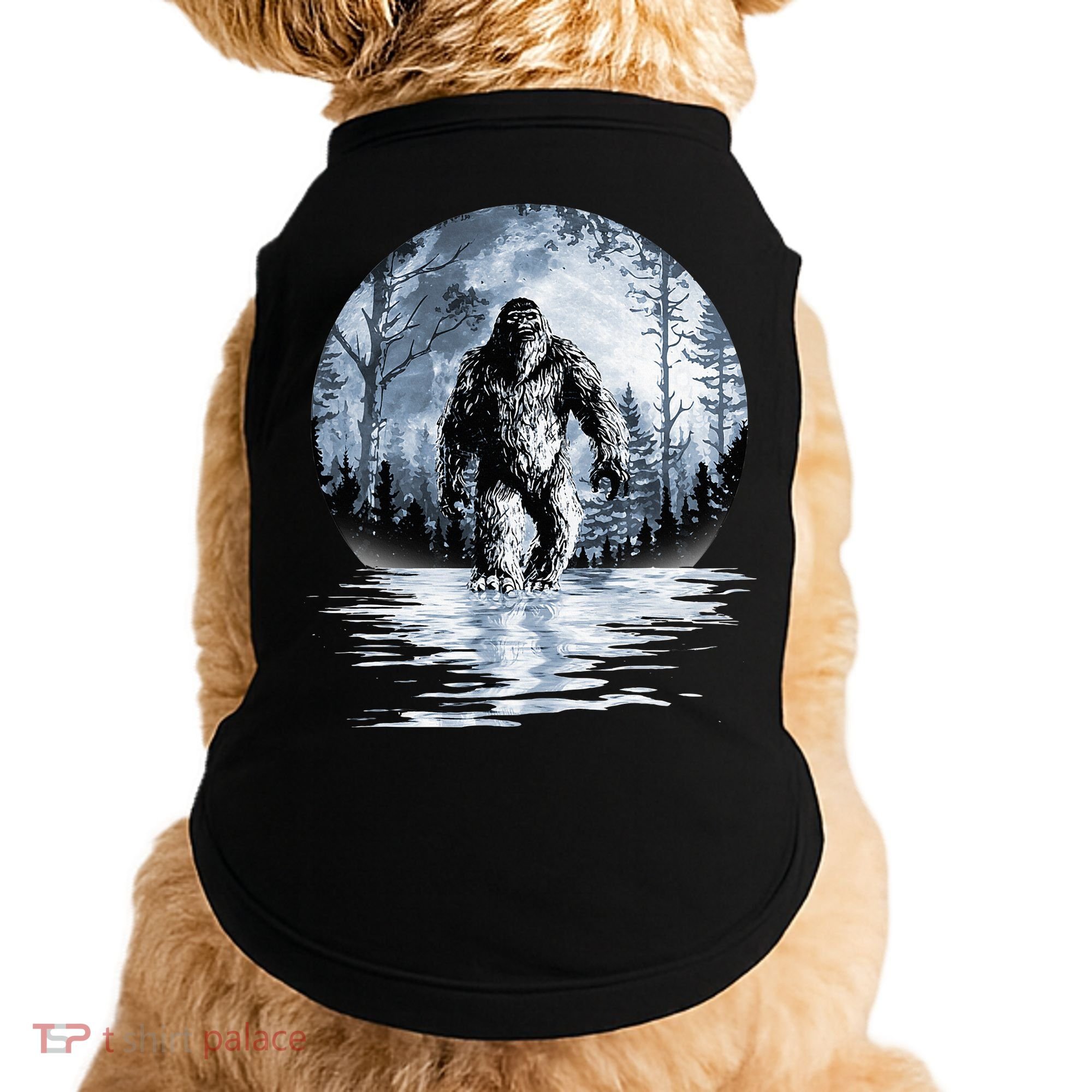 Women Bigfoot Moon Lunar Sasquatch Doggie Tank