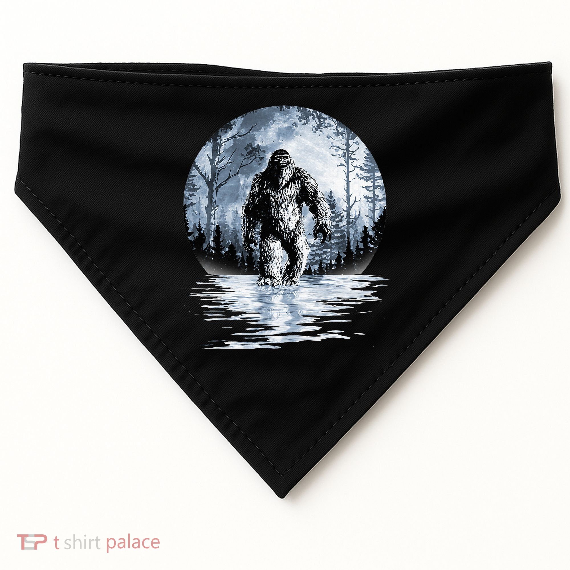 Women Bigfoot Moon Lunar Sasquatch USA-Made Doggie Bandana