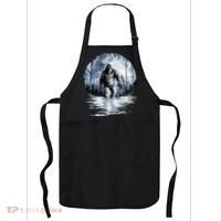 Women Bigfoot Moon Lunar Sasquatch Apron thumb 0