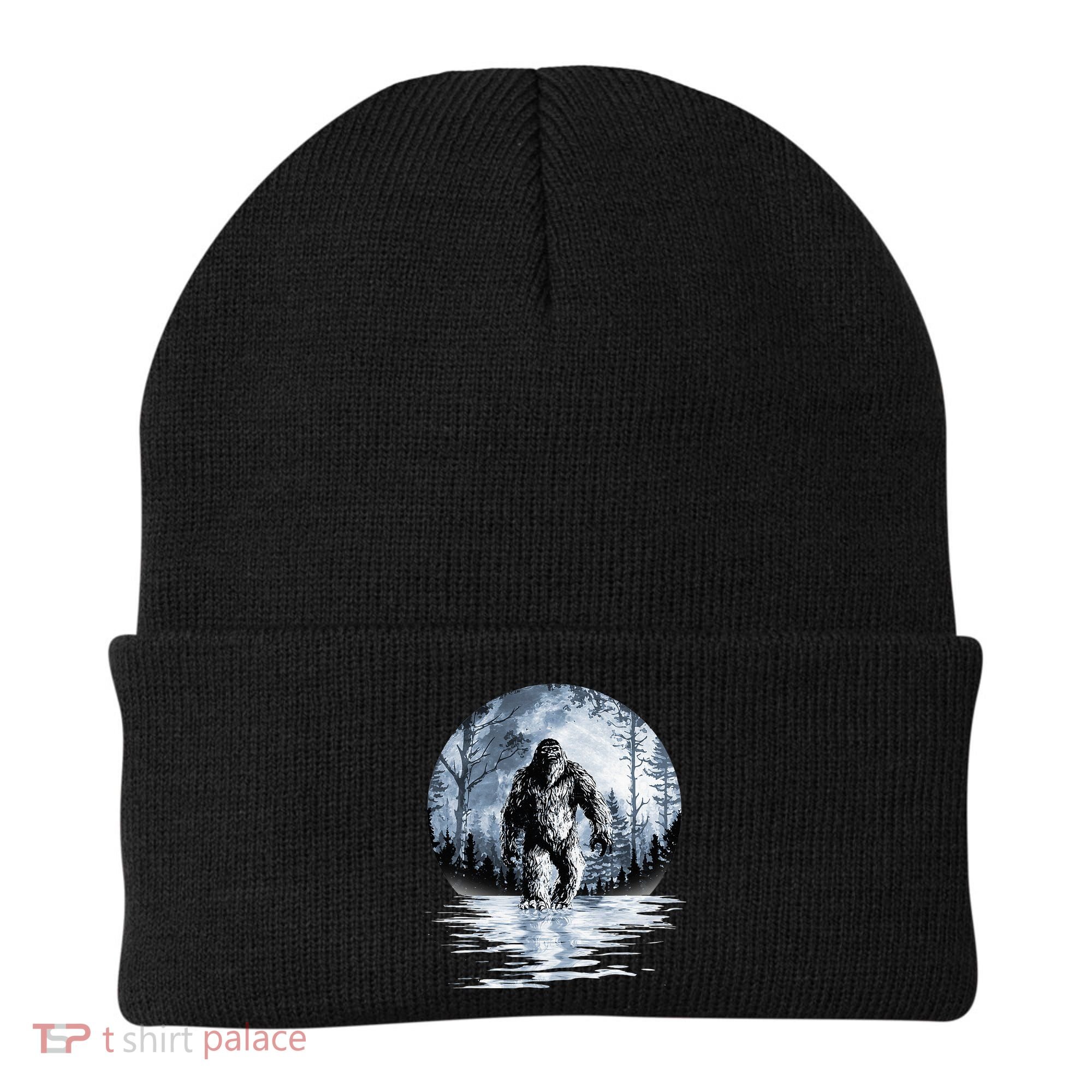 Women Bigfoot Moon Lunar Sasquatch Beanie