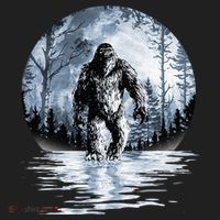 Women Bigfoot Moon Lunar Sasquatch Women's Dry Zone Grid Polo thumb 2