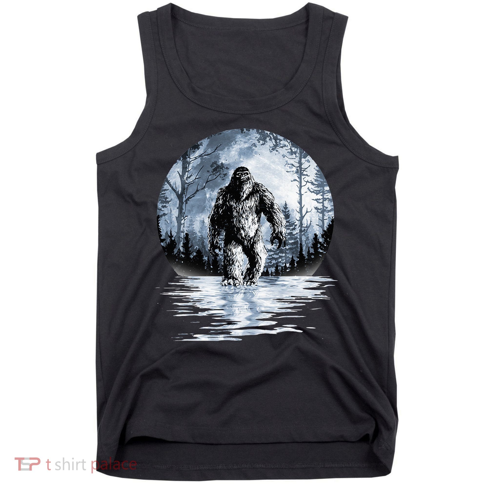 Women Bigfoot Moon Lunar Sasquatch Tank Top