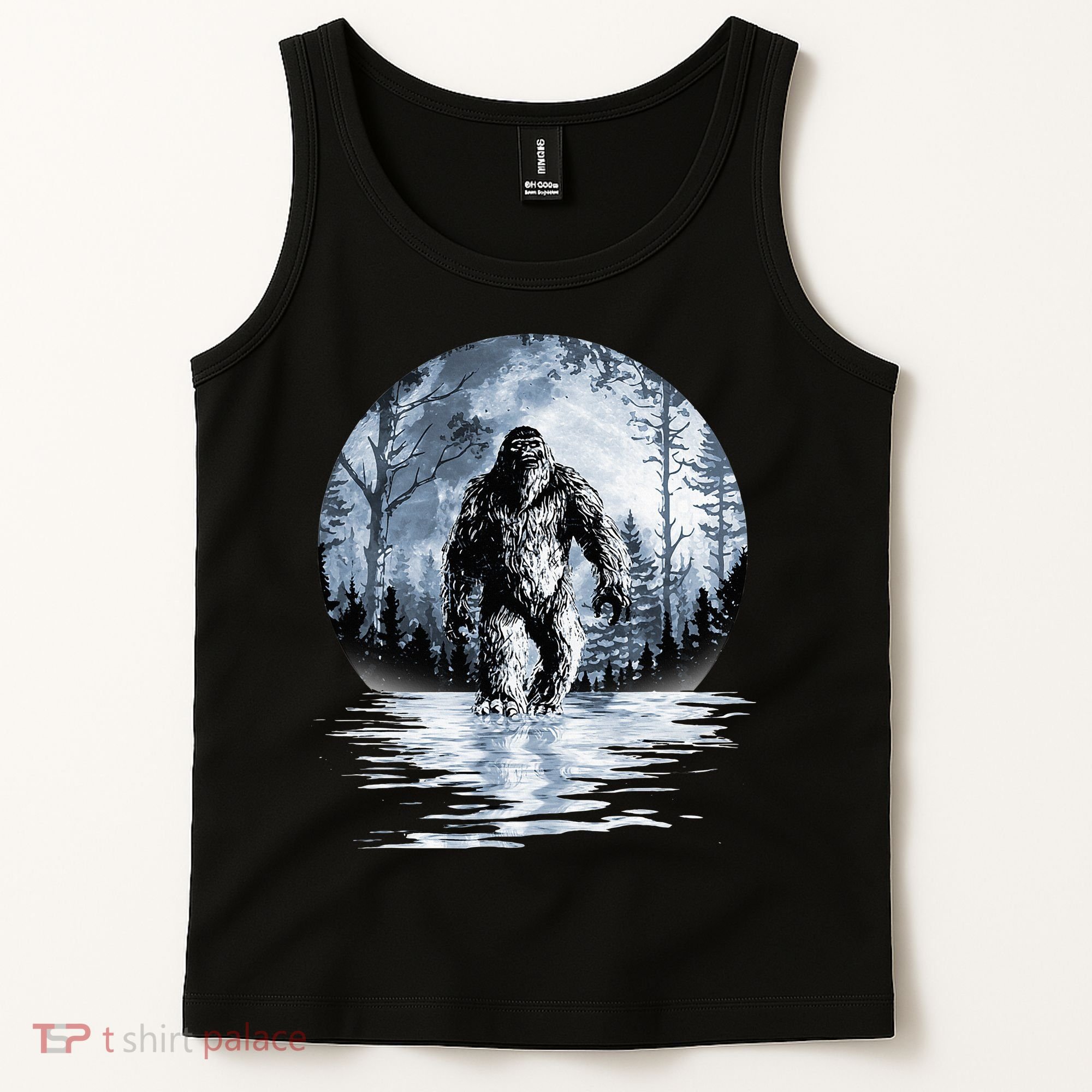 Women Bigfoot Moon Lunar Sasquatch Tank Top