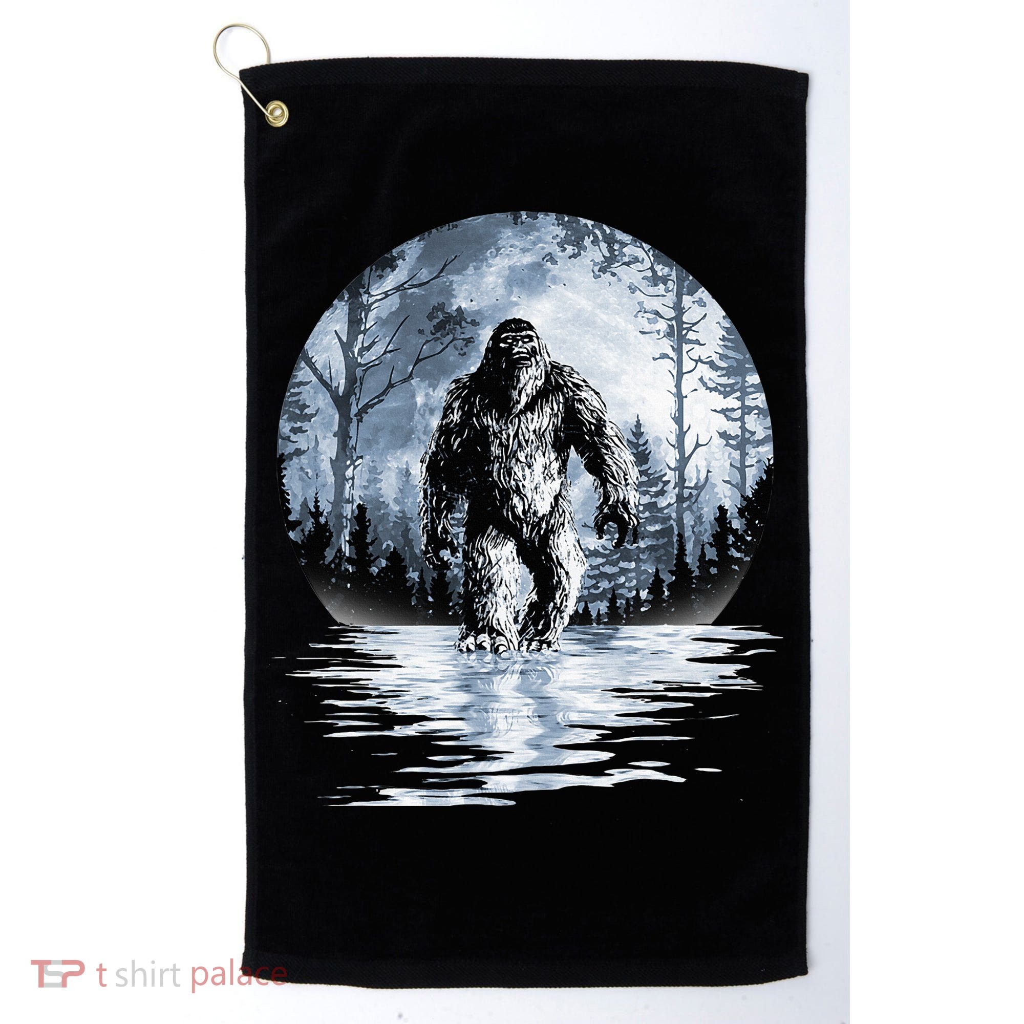 Women Bigfoot Moon Lunar Sasquatch Golf Towel