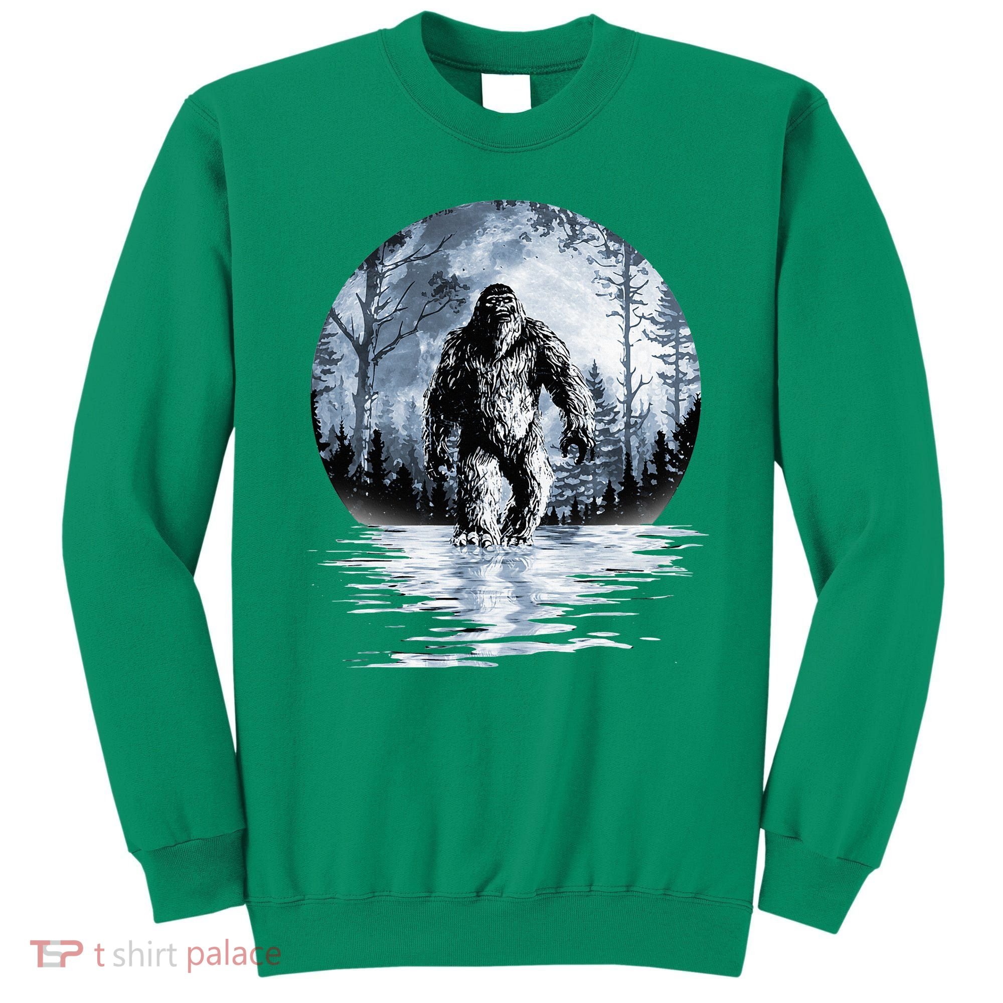 Women Bigfoot Moon Lunar Sasquatch Sweatshirt
