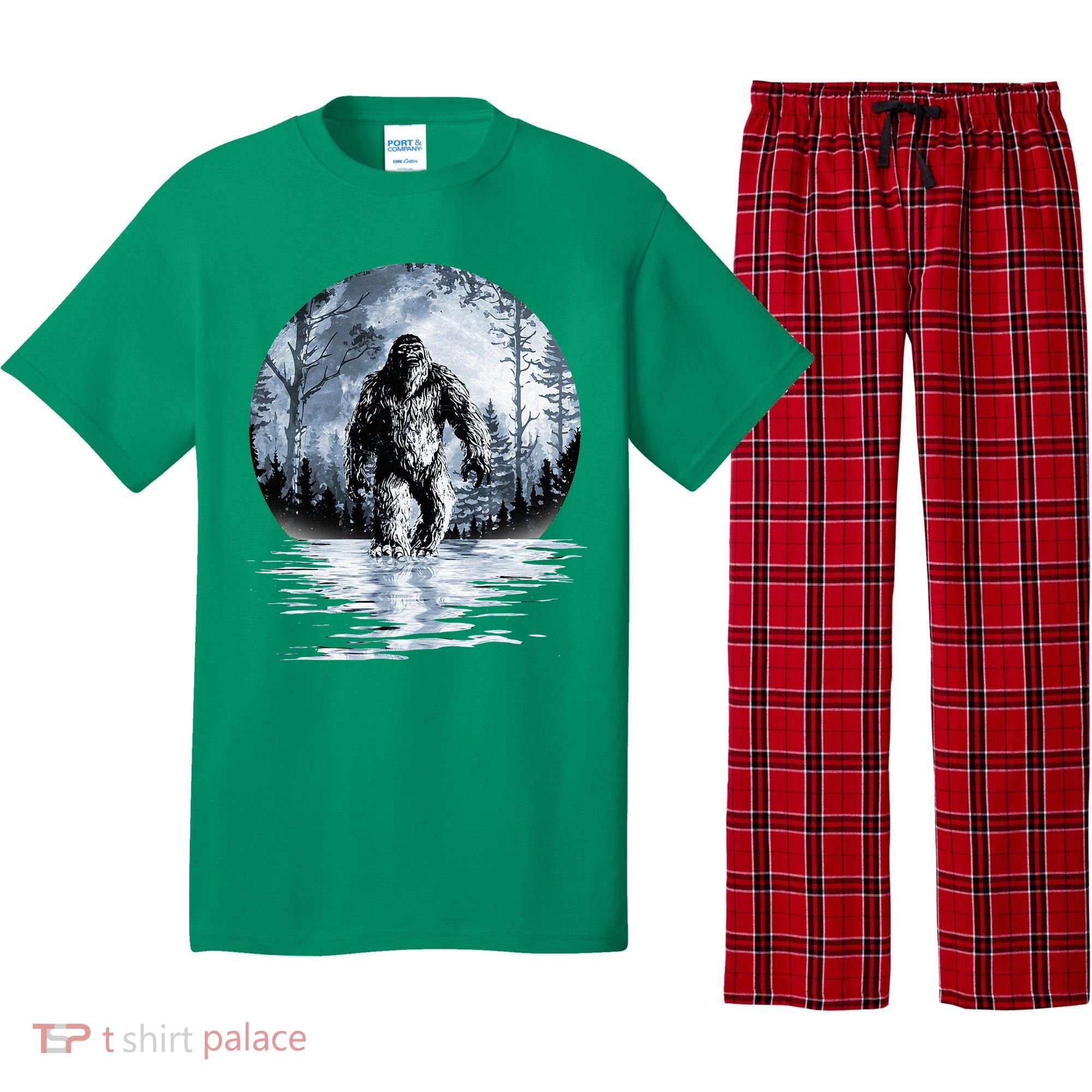Women Bigfoot Moon Lunar Sasquatch Pajama Set