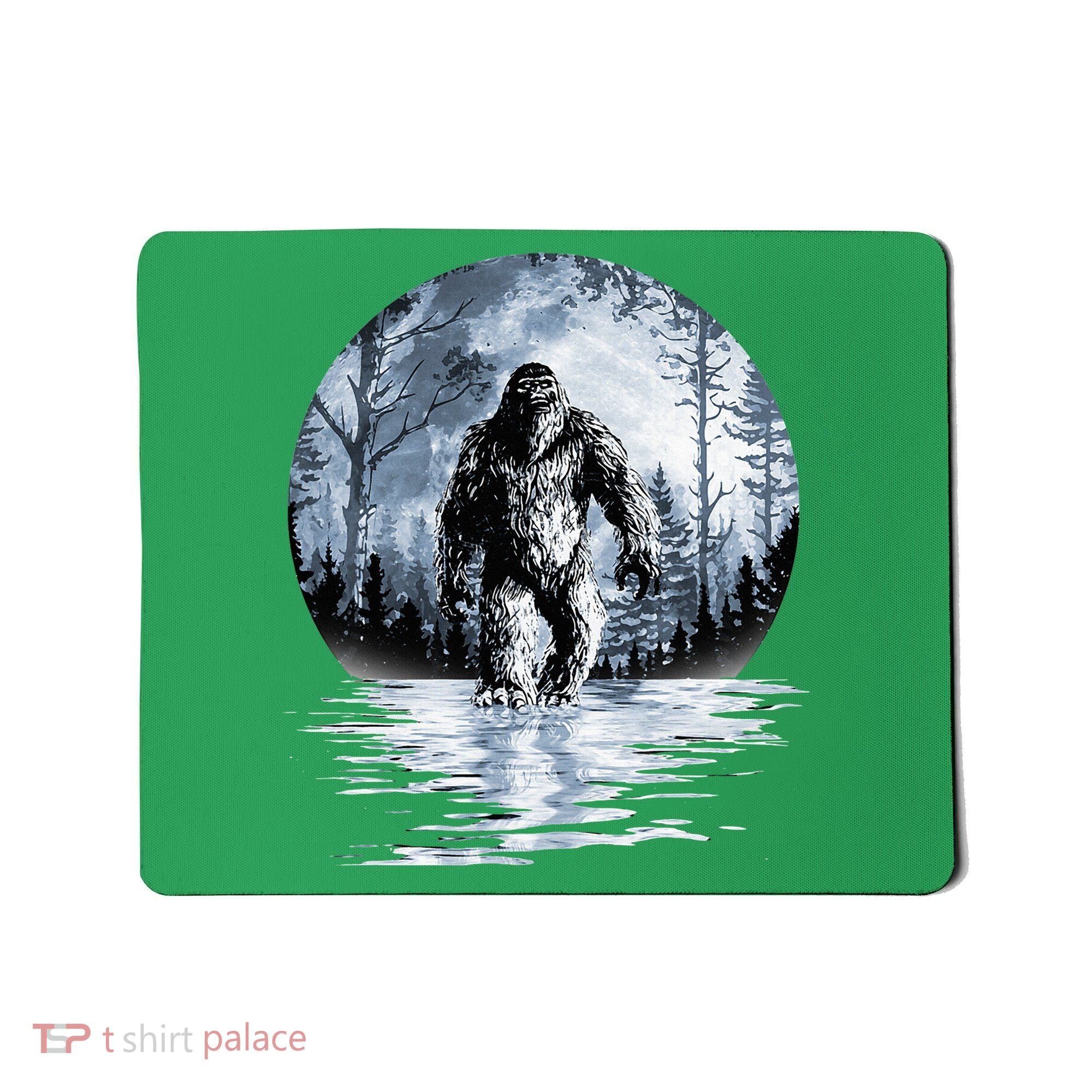 Women Bigfoot Moon Lunar Sasquatch Mousepad