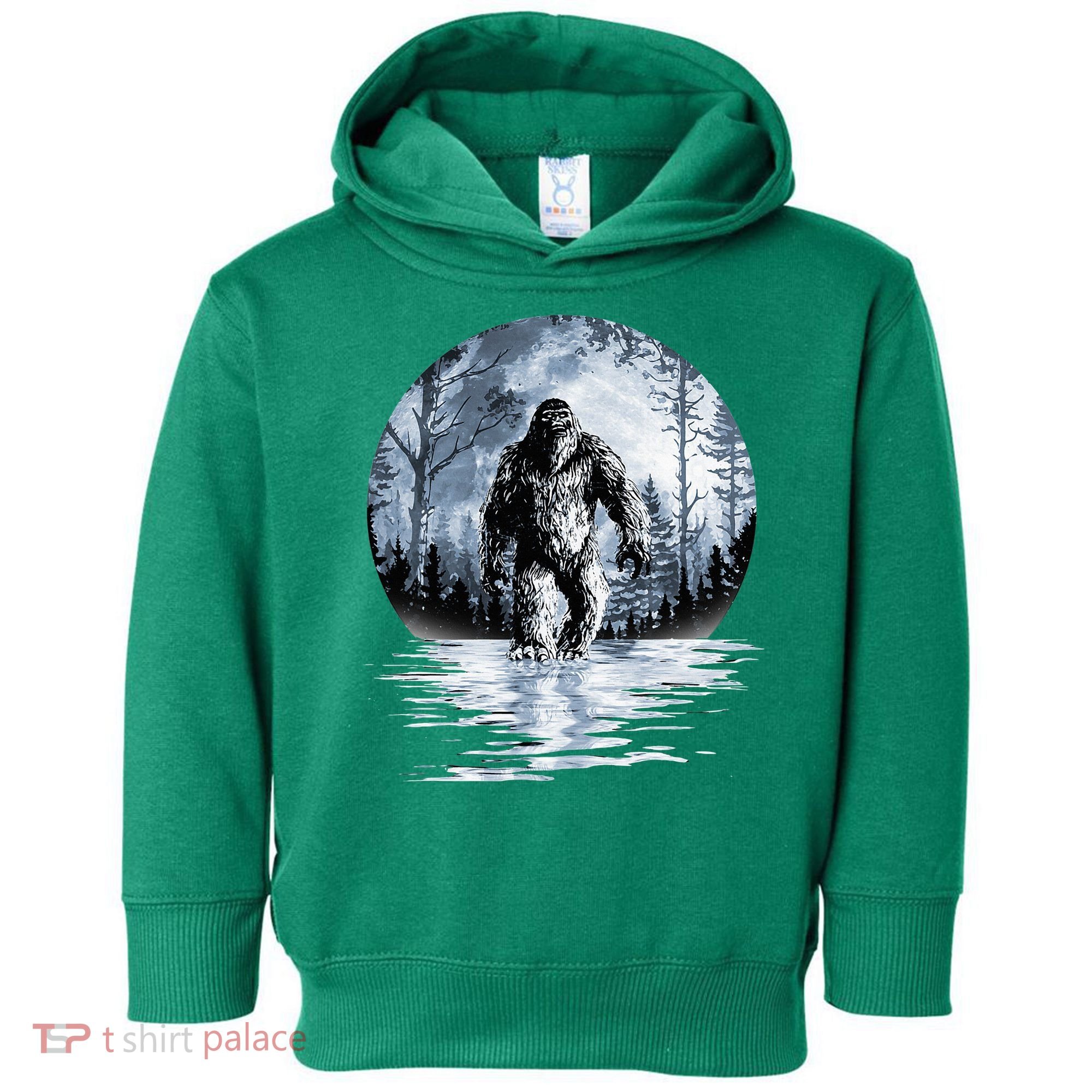 Women Bigfoot Moon Lunar Sasquatch Toddler Hoodie