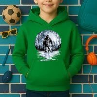 Women Bigfoot Moon Lunar Sasquatch Kids Hoodie thumb 2