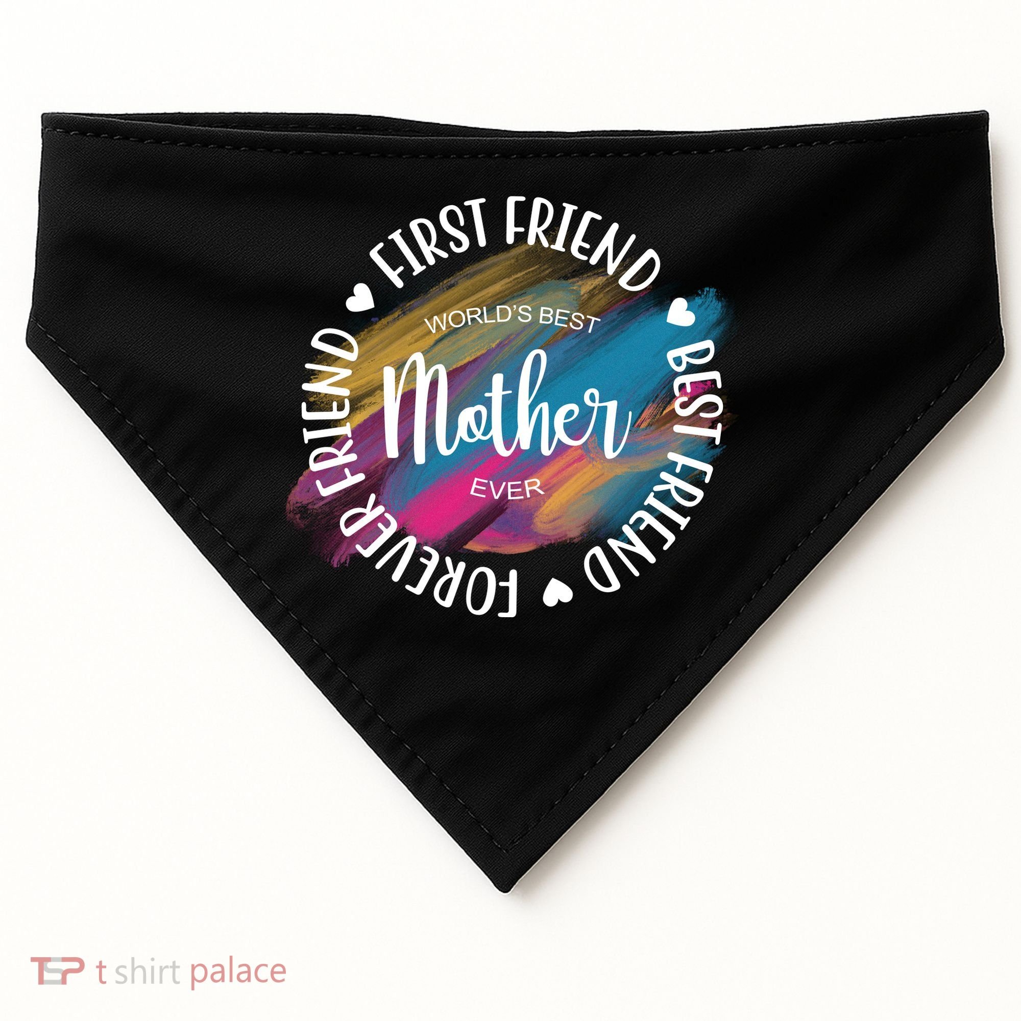 Worlds Best Mother Ever Cute Mother's Day Gift USA-Made Doggie Bandana